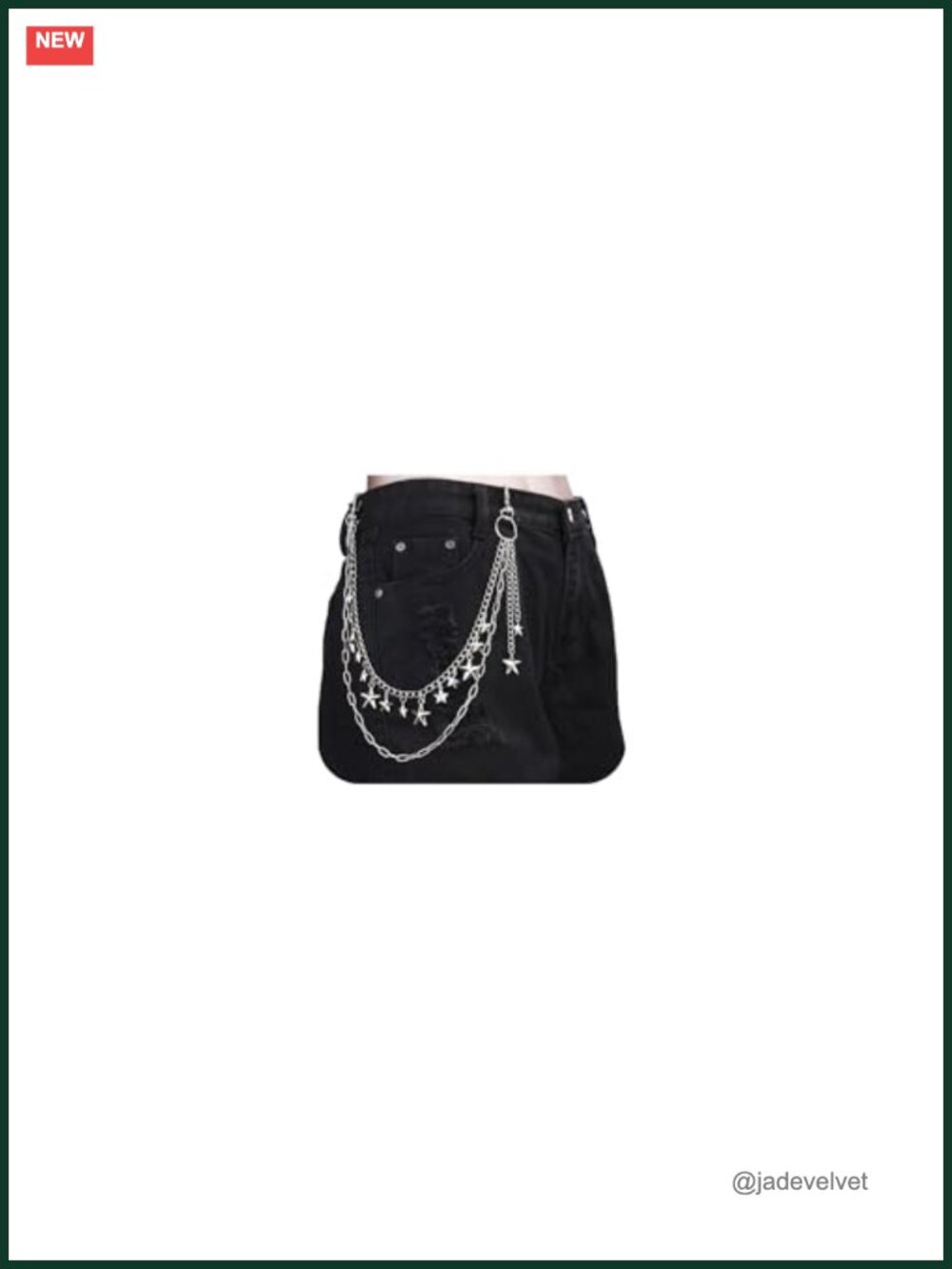 Y2K Star Pants Chain Alloy Jean Chain Hip Punk Festival Accessory